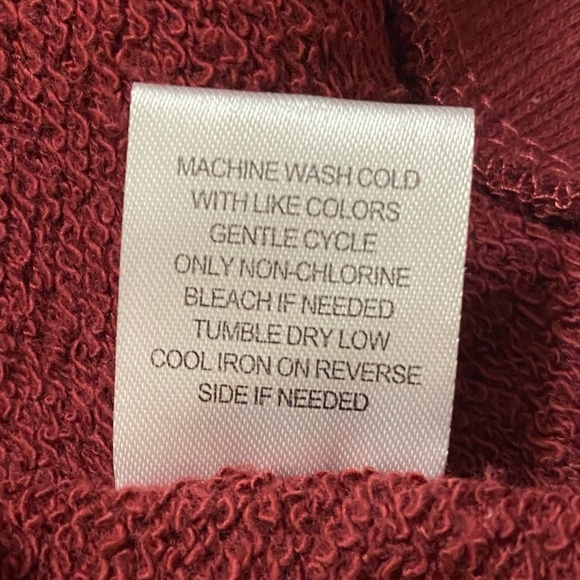 Crave Fame Burgundy Knit Long Sleeve V Neck Cotton Sweater Medium M - Picture 6 of 11